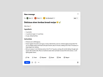 New message: Lembas! ui
