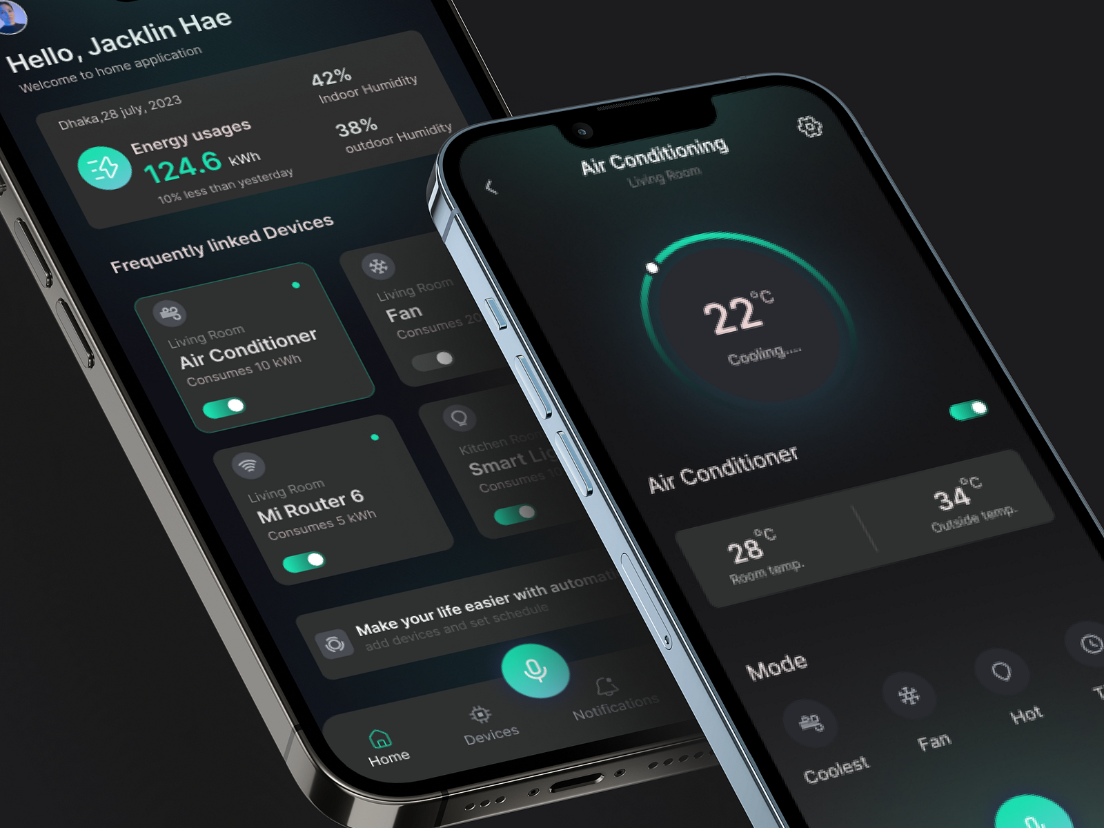 Smart Home Device Management App by Nur on Dribbble