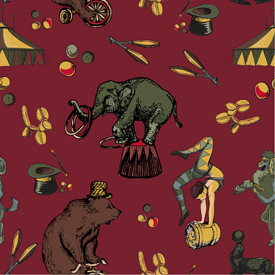 circus baby pattern design pattern design seamless pattern