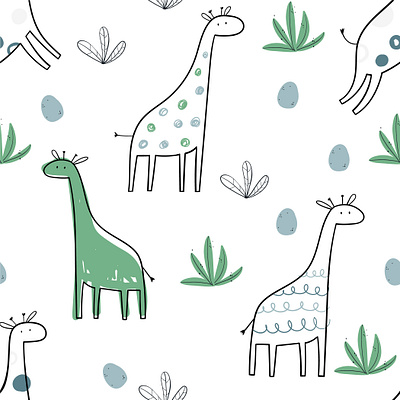 dino baby pattern design illustration pattern design seamless pattern