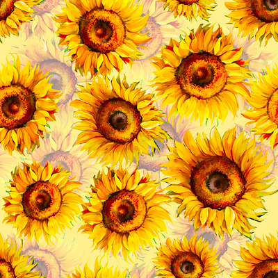 sunflower design pattern design seamless pattern