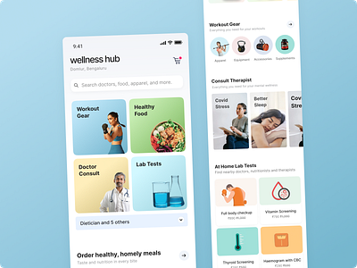 Wellness Hub | Landing app clean design ui ux