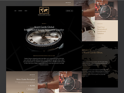 Luxury Watch Website clean design design luxury timepiece retailer luxury watch website responsive web design typography ui user experience ux visual appeal watch website web design website websites