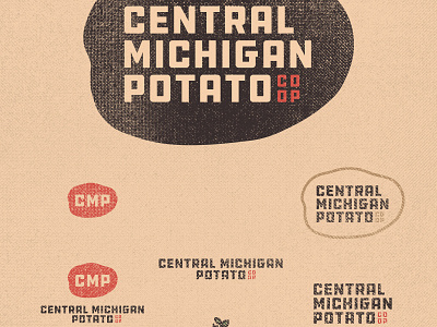 Central Michigan Potato Branding 70s branding ddc derek mohr draplin food grand rapids graphic design industrial logo michigan potato retro sans serif typography vegetable