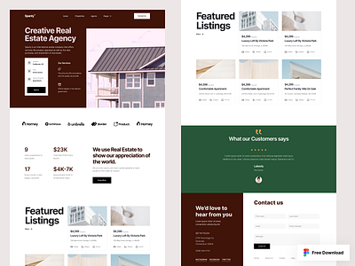 Real Estate Website - FREE UI KIT animation design graphic design house kit real estate ui ui design uidesign uikit uikits uiux