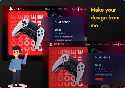 Hero Page of PS5 joystick store 💥💥 3d animation app branding design flat graphic design icon illustration illustrator logo minimal motion graphics typography ui ux vector web website
