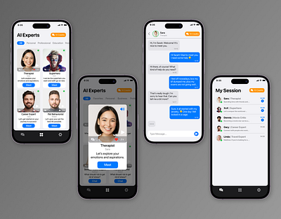 AI Expert Chat ai ai chat app design figma ios mobile mobile app ui uiux