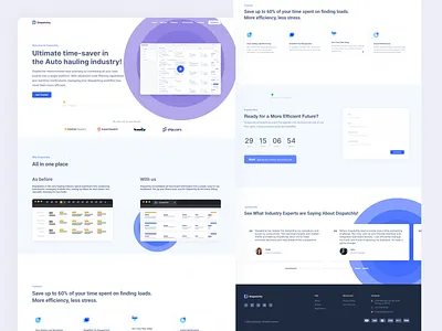 Dispatchly landing page branding design landing landing page logo ui uiux web