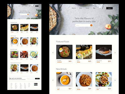 Local restaurant website black cuisine figma flat food hotel neuflat orange restaurant ui website