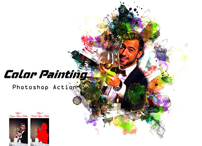 Color Painting Photoshop Action color splash