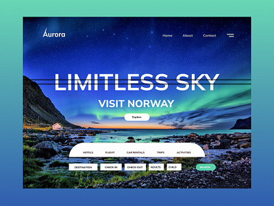 "Aurora Magic: Explore Norway's Northern Lights" app branding design ff graphic design illustration logo photo typography ui ux vector