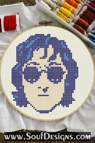 John Lennon Embroidery Cross Stitch Pattern embroidery graphic design illustration