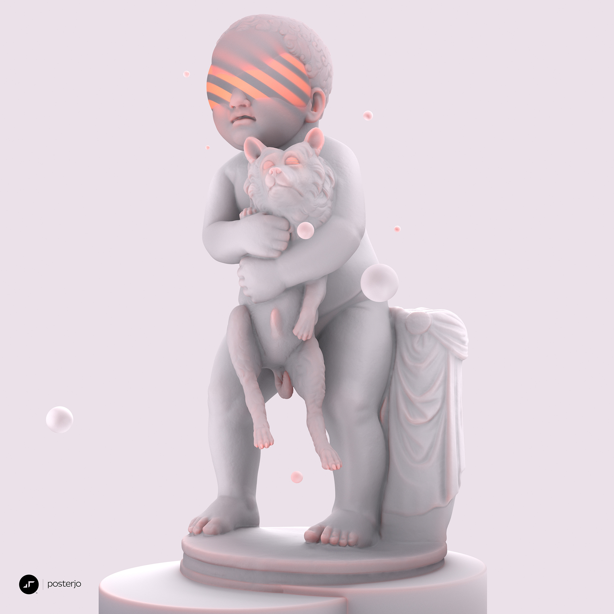 newgen posterjo #145 3d apple applevision blender joansterjo octane posterjo render statues vision visionpro