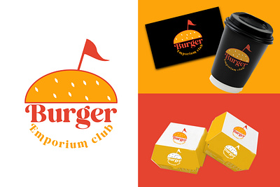 Burger logo with brand identity. branding burger logo food logo food logo branding logo logo design restaurant logo