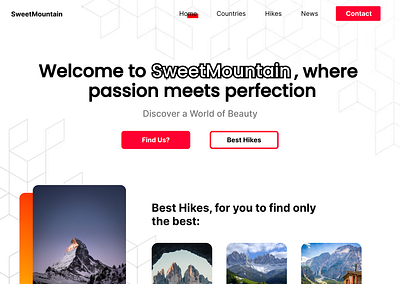 SweetMountain(Hiking Website)🏔️🗻🚶🏻 clean dailyui design minimal ui ux web web design website