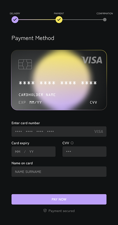 DailyUI #002 card checkout dailyui design ui ux