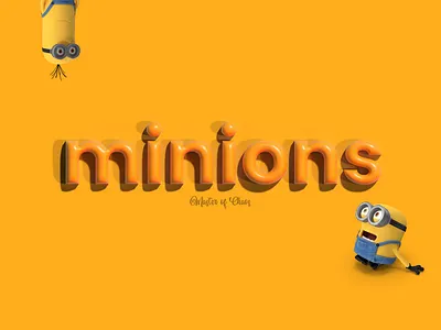 minions - Typography in 3D in Adobe Illustrator adobe branding design designer graphic design illustartor illustration logo minions typography vector