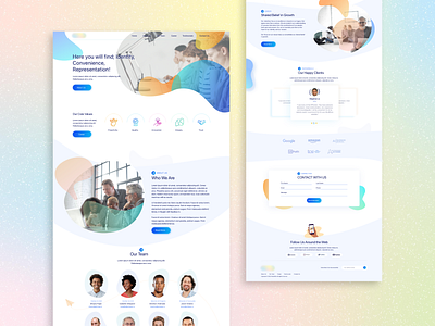 Landing Page Design branding design graphic design illustration logo modern design typography ui ux vector web web design website design wireframe