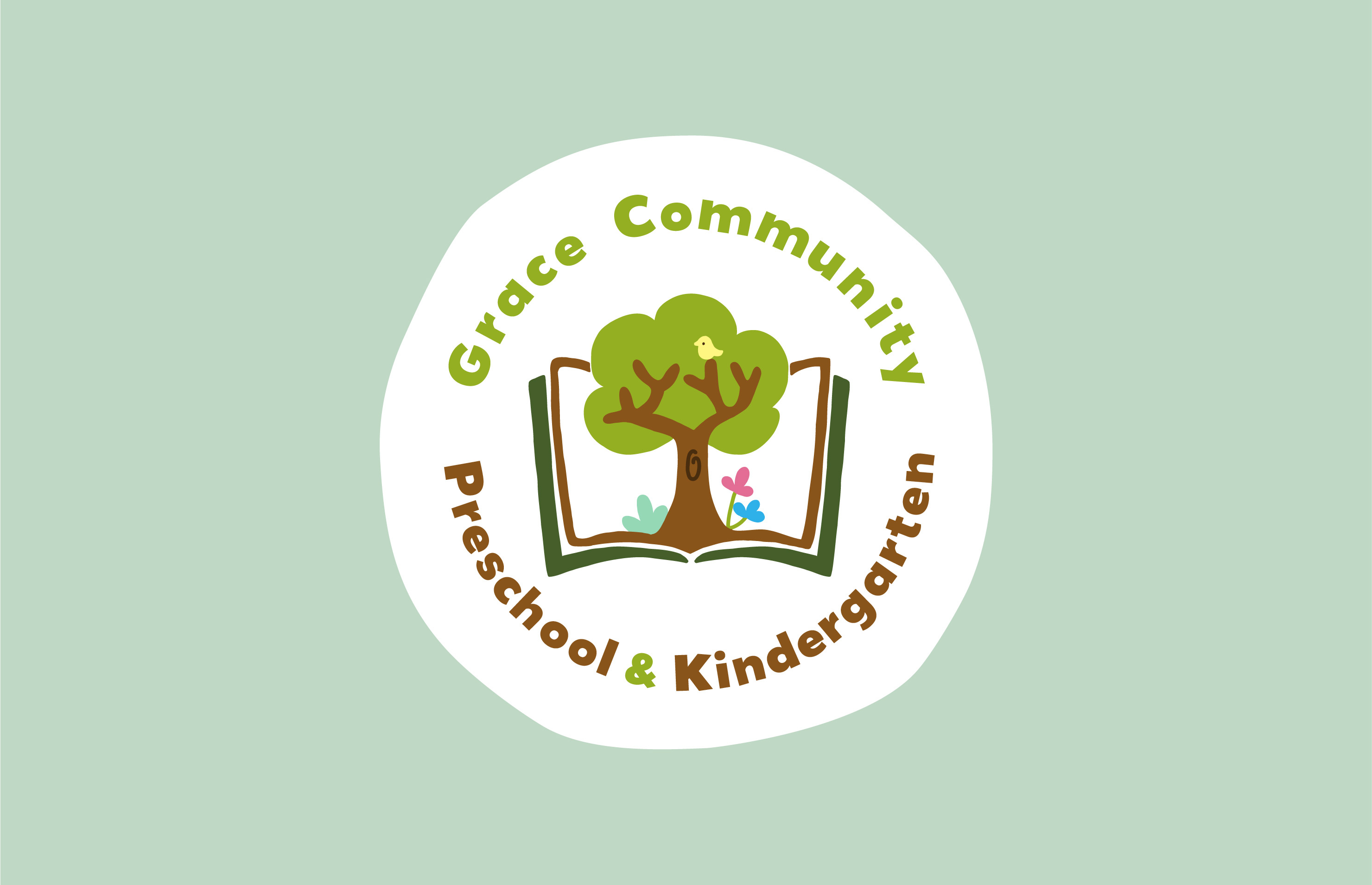 Preschool Children's Logo branding children childrens church church design church logo cute design fun graphic design illustration kids logo organic preschool preschool logo school type