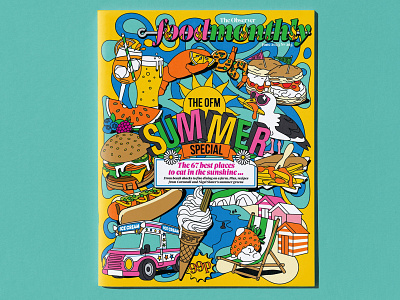OBSERVER FOOD MONTHLY SUMMER COVER ILLUSTRATION animated gifs animated icons colorful illustration cover art cover illustration editorialart editorialillustration festival illustration food and beverage food and drink food festival illustration food illustration freelanceillustrator giphy giphy stickers illustration poster design poster illustration summer illustration travel illustration