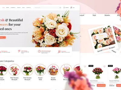 Flower Website UI Design adobe xd figma floral landing page floral website floral website ui floral website ui ux flower landing page flower ui ux flower website flower website ui flower website ui ux landing page ui ui ux ux website design