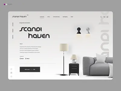 Scandinavian-style furniture Lander UI animation design flat furniture lander furniture landing page home decor landing page home decor ui homepage illustration lander ui langing page ui logo minimal scandi furniture scandinavian scandinavian style furniture ui ui design ux ux design