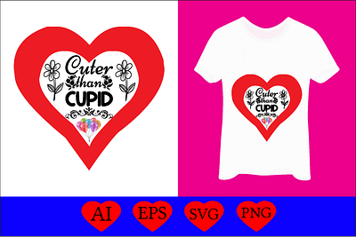 Cuter than cupid funny svg designs valentine designs cutting files