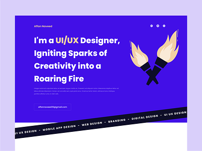 My Portfolio Website Design landing page portfolio website design ui user interface design ux website design