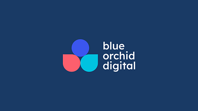 Blue Orchid Digital logo design branding design design logo tech branding