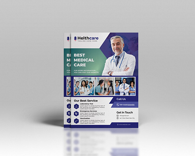 Medical Care Flyer Design booklet branding brochure design flyer design graphic design healthcare magazine medical care flyer poster