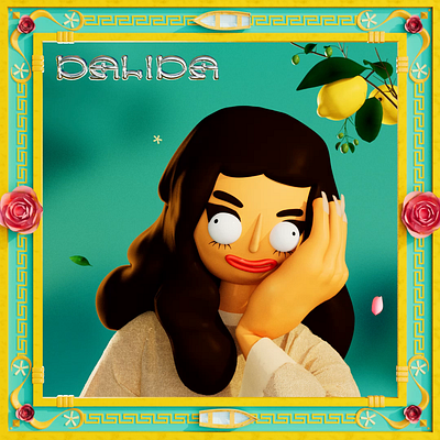 3D Cover, Dalida - Love in Portofino 3d animation design graphic design illustration motion graphics