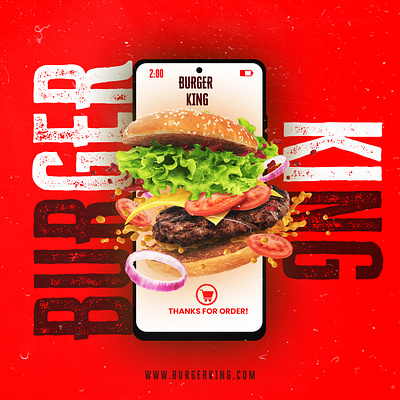 Burger 🍔 Social Post Design branding design facebook post graphic design instagram post typography