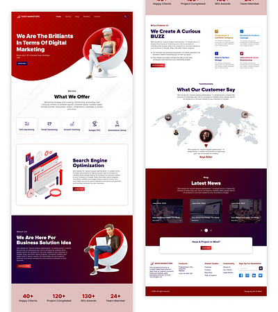 Keen Marketers Landing Page UI Re-Designed By Me business figma graphic design marketing product design uiux user experience user interface