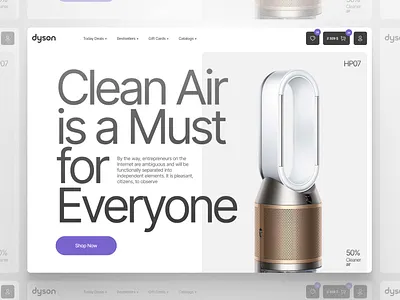 Dyson Purifier dyson landing landingpage layout online store product product page purifier shop store ui uiux ux web website