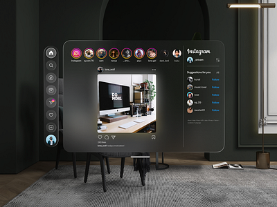 Instagram for Vision OS artificial intelligence (ai) augmented reality (ar) augmented realty contextual information futuristic gesture control instagram personalized real time processing sensory integration smart assistants user experience virtual elements vision os visual enhancement visual intelligence