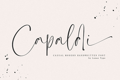 Capaldi - Casual Modern Handwritten Font branding business cards calligraphy cards casual decorations design feminine graphic design handwriting handwritten invitations logo modern modern script packaging quotes script wedding wedding invitations