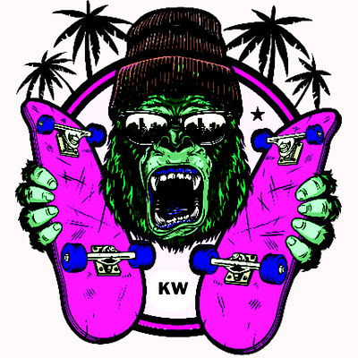 K surf. art design graphic design illustration logo vector
