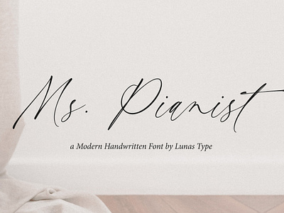 Ms. Pianist - A Modern Handwritten Font branding business cards calligraphy decorations design feminine graphic design handwriting handwritten invitations logo modern modern script packaging quotes script wedding wedding invitation