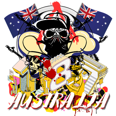 187 Australia. art design graphic design illustration logo vector