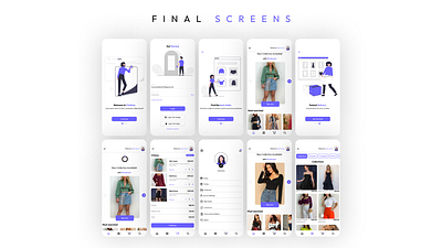 Screens for a E-commerce app e commerce graphic design ilustration ui ux