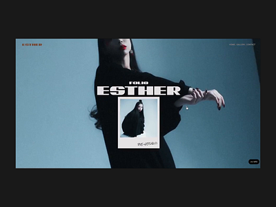 Esther home animation artist folio gif grid interface layout minimal miximalist motion graphics photographer preloader resonance scroll animation template typography ui ux video web design webflow