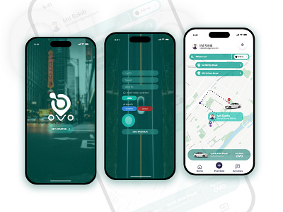 Ride Sharing App OVO UI app design graphic design ui ux