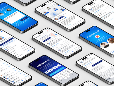 AidConnect 🤝 🔗 - Case study app design case study clean comment community connect figma innovation inspiration invitation map mobile app private message professional request social media solution trusted network ui ux design