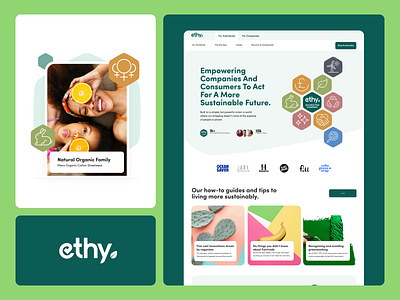 Ethy - Website Design eco friendly sustainable ui ux web web design website redesign