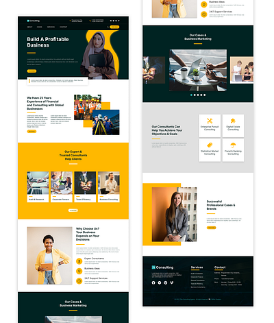 Consulting Website Landing Page UI business graphic design marketing product design ui user experience