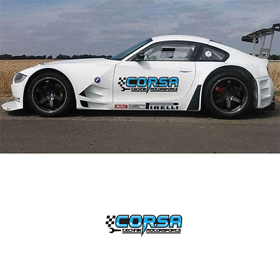 Logo for a company that provides racing and vehicle repairs. bmw car cars logo race repair service tesla vehicle vehicles