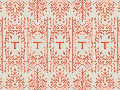 T Pattern Upcoming Project branding elegant graphic design illustrator logo ornate vintage pattern