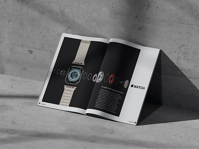 Editorial Design: Apple Watch Magazine apple apple design apple watch booklet clean editorial editorial design layout magazine minimal mockup modern print printdesign time typography ui ux watch