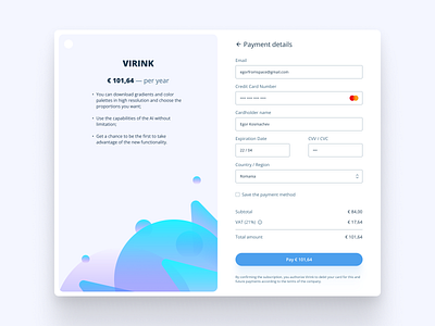 Daily UI 002 — Credit Card Checkout add cart clean clean design credit card checkout daily daily ui daily ui challenge gradient pay pay form payment payments plan product design shapes subscription plan subscriptions ui ui design ux design