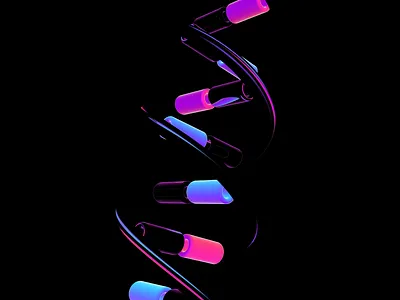 DNA 3d animation c4d dna graphic design illustration minimal motion graphics octane spline threejs webgl